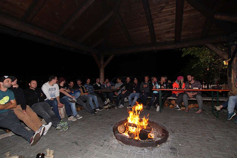 Season end party at the campfire
