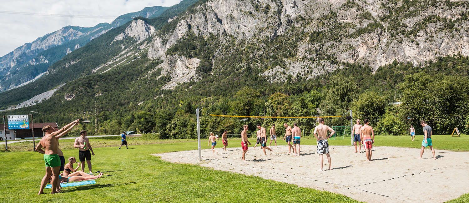 Volleyball court from Outdoor Refugio in Ötztal
