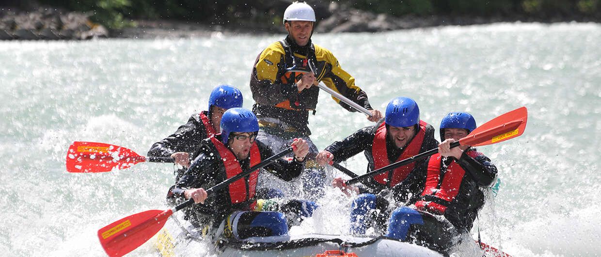 Mini-Rafting auf dem Inn in Tirol