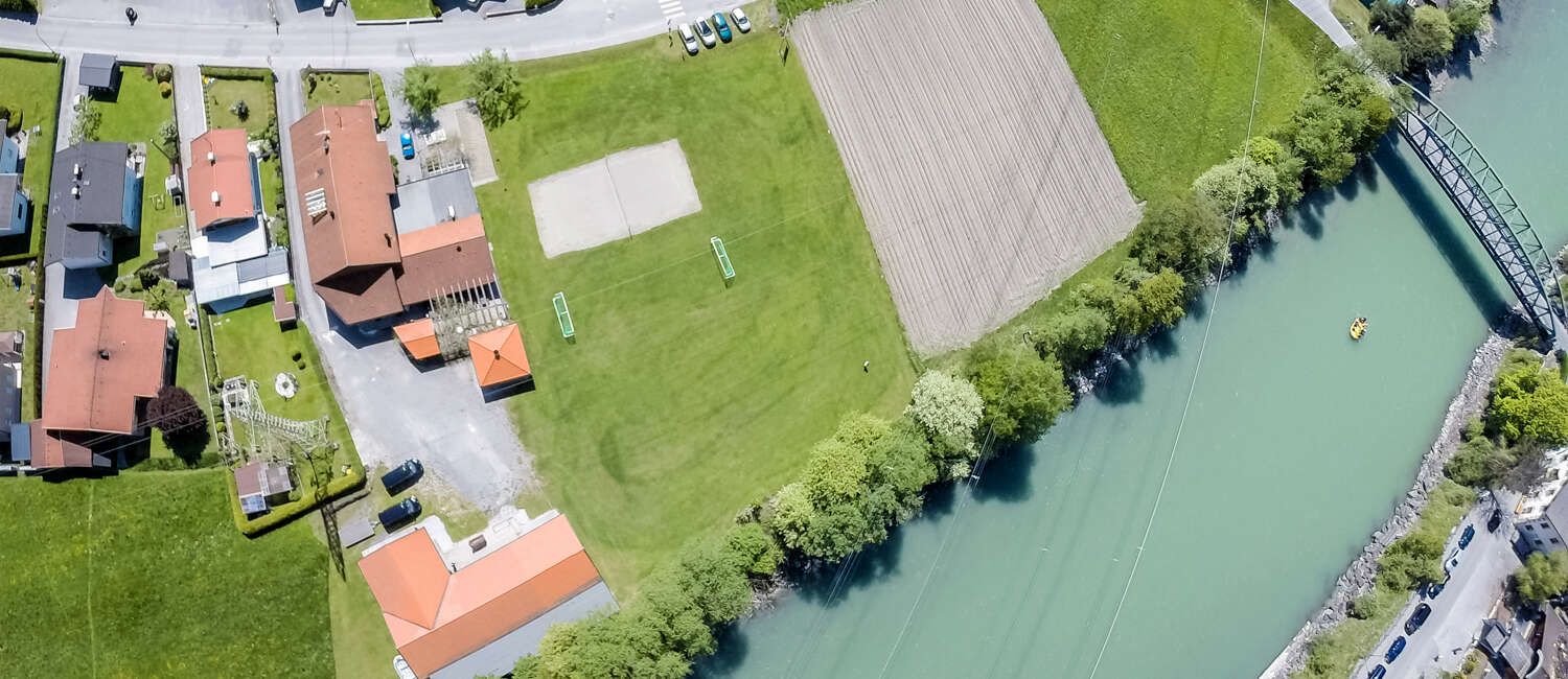 Das Areal von Outdoor Refugio von oben